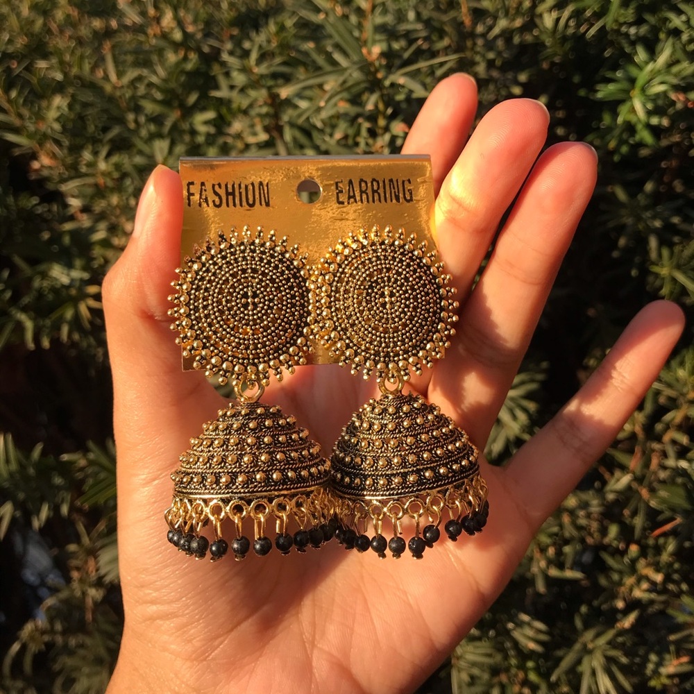 Gold Plated Indian Earrings